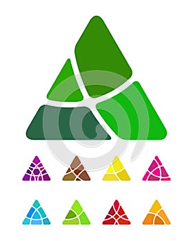 Dizajn abstraktné trojuholník označenie organizácie alebo inštitúcie prvok 
