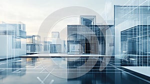 design abstract visualization of modular housing unit