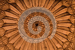 Design and architecture with marble,sandstone inside the safadarjung tomb memorial at foggy winter morning