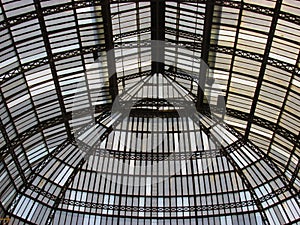 Design of architecture meta backgroundl. Undreground. Futuristic perspective. photo