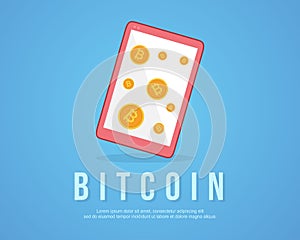Design background bitcoin style collection