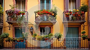 design balcony townhouse building