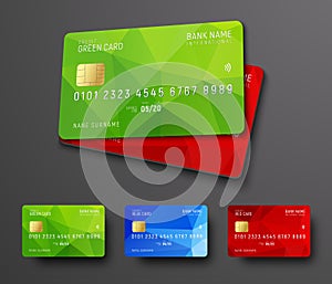 Design of a bank credit debit card.