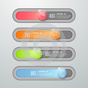 Design botton slide, Modern infographic template.