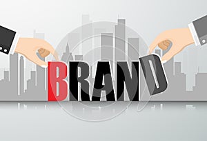 Design brand building concept,