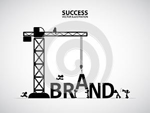 Design brand building concept, vector illustration.