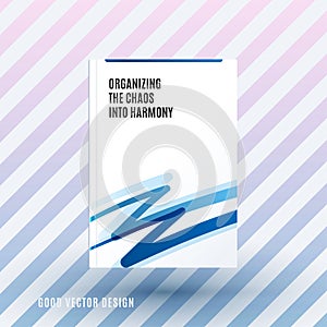 Design of brochure, abstract annual report, cover modern layout