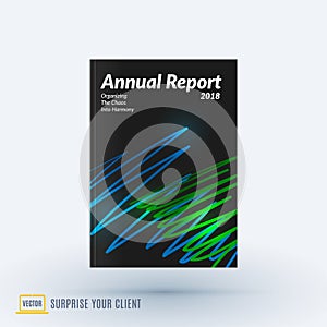 Design of brochure, abstract annual report, cover modern layout,