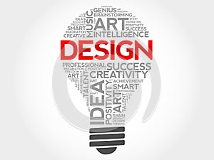 Design bulb word cloud