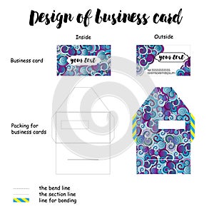 Design of business card with packing