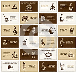 Dizajn z obchod karty káva spoločnosť 