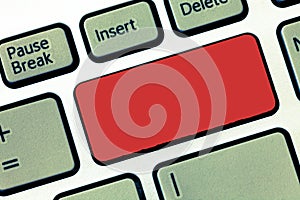 Design business concept Empty template copy space text for Ad website isolated Keyboard key Intention to create computer