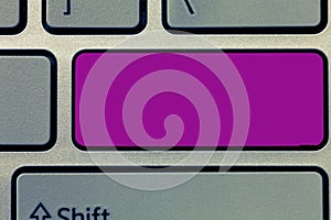 Design business concept Empty template copy space text for Ad website isolated Keyboard key Intention to create computer