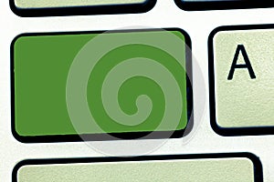 Design business concept Empty template copy space text for Ad website isolated Keyboard key Intention to create computer