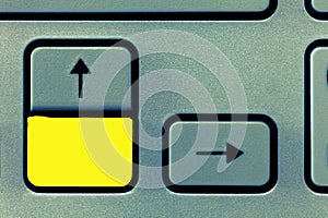 Design business concept Empty template copy space text for Ad website isolated Keyboard key Intention to create computer