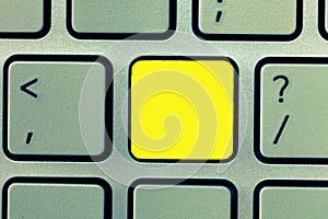 Design business concept Empty template copy space text for Ad website isolated Keyboard key Intention to create computer
