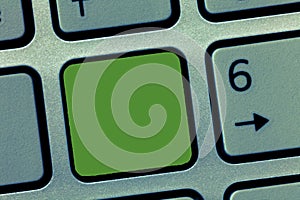 Design business concept Empty template copy space text for Ad website  Keyboard key Intention to create computer