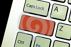 Design business concept Empty template copy space text for Ad website  Keyboard key Intention to create computer