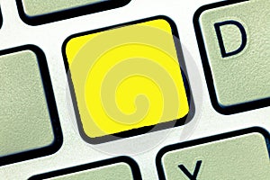 Design business concept Empty template copy space text for Ad website  Keyboard key Intention to create computer