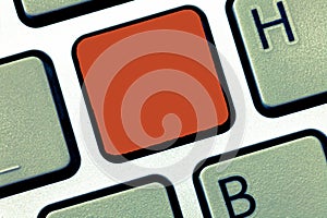 Design business concept Empty template copy space text for Ad website  Keyboard key Intention to create computer