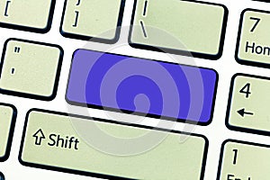 Design business concept Empty template copy space text for Ad website  Keyboard key Intention to create computer
