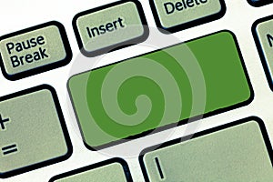 Design business concept Empty template copy space text for Ad website  Keyboard key Intention to create computer