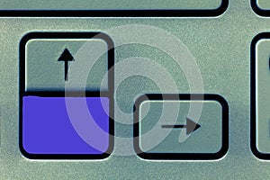 Design business concept Empty template copy space text for Ad website  Keyboard key Intention to create computer