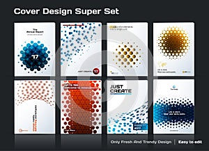 Design of business vector template, abstract brochure