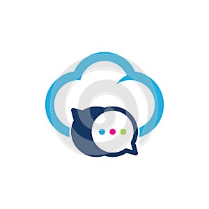 Chat Cloud Logo Icon Design