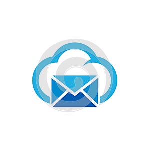 Mail Cloud Logo Icon Design