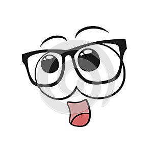 Design of cartoon eyes looking