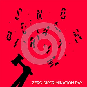 A design for celebrating zero discrimination day, march 1st. vector