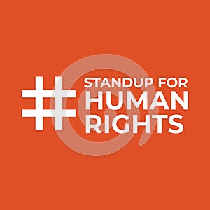 Design for celebration the Human Rights Day with recover better - stand up for human right theme