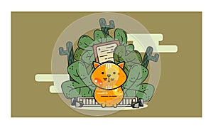 Design characters orange meow 16061996