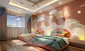 Design of a children's room or bedroom