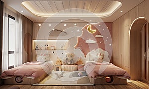 Design of a children's room or bedroom