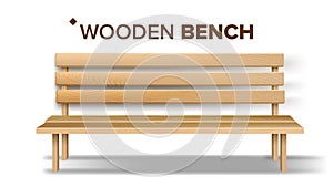 Design Classical Handicraft Wooden Bench Vector
