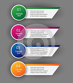 Design clean number banners template/graphic or website layout. Vector.