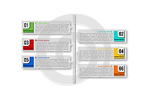 Design clean number banners template/timeline.