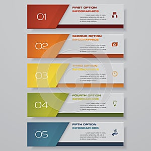 Design clean number banners template. Vector.