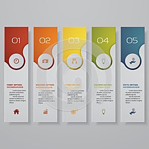 Design clean number banners template. Vector.