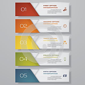 Design clean number banners template. Vector.