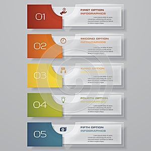 Design clean number banners template. Vector.