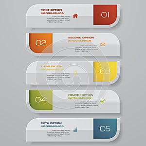 Design clean number banners template. Vector.