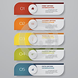 Design clean number banners template. Vector.