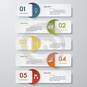 Design clean number banners template. Vector.