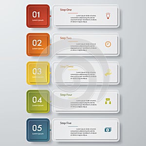 Design clean number banners template. Vector.