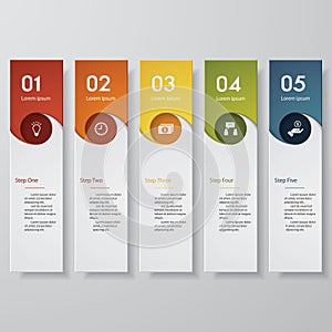 Design clean number banners template. Vector.