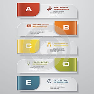 Design clean number banners template. Vector.