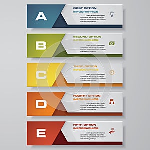 Design clean number banners template. Vector.